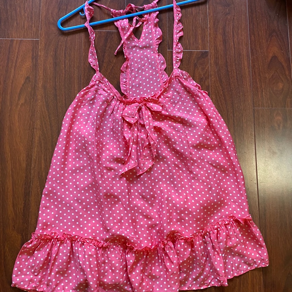 Victoria Secret Pink Polka Dot Sleep Top Slip
